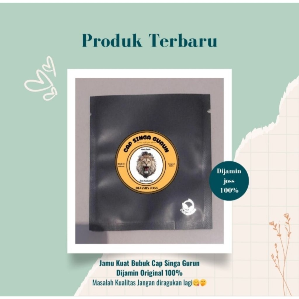 

Jamu Kuat Bubuk Singa Gurun