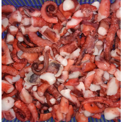 

gurita potong - octopus cut - tako - boiled - frozen food