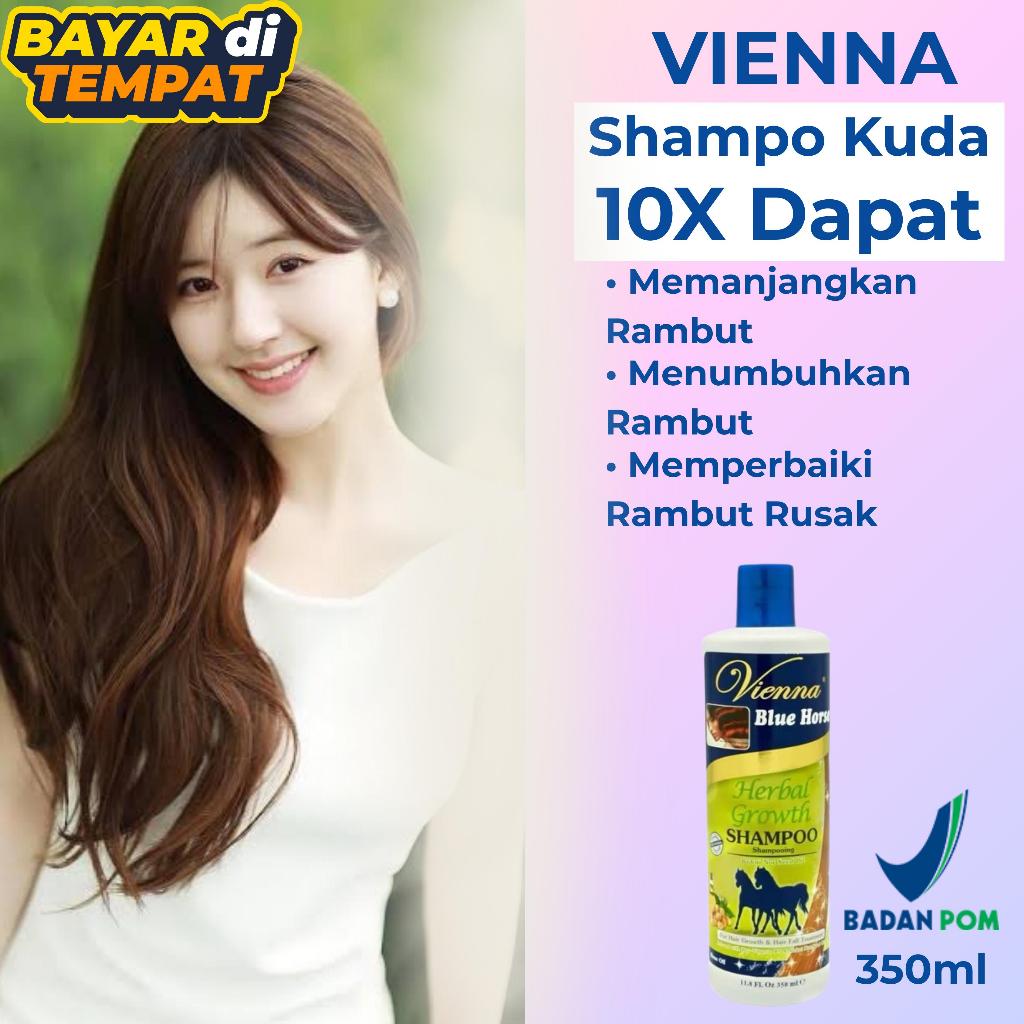 Shampo Kuda Pemanjang Rambut Cepat Vienna Herbal Growth Shampo Penumbuh Rambut 350ml