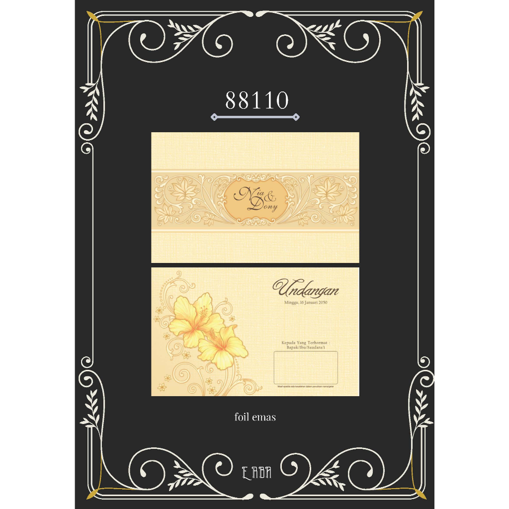 Cetak Undangan Pernikahan Erba 88110 Termurah Di Indonesia