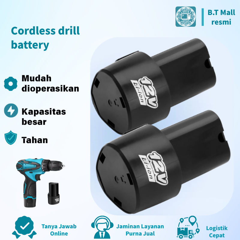 Bor Listrik 12V untuk Rumah Tangga - Bor Lithium Dua Kecepatan, Penggerak Multi Fungsi, Alat Pengebo