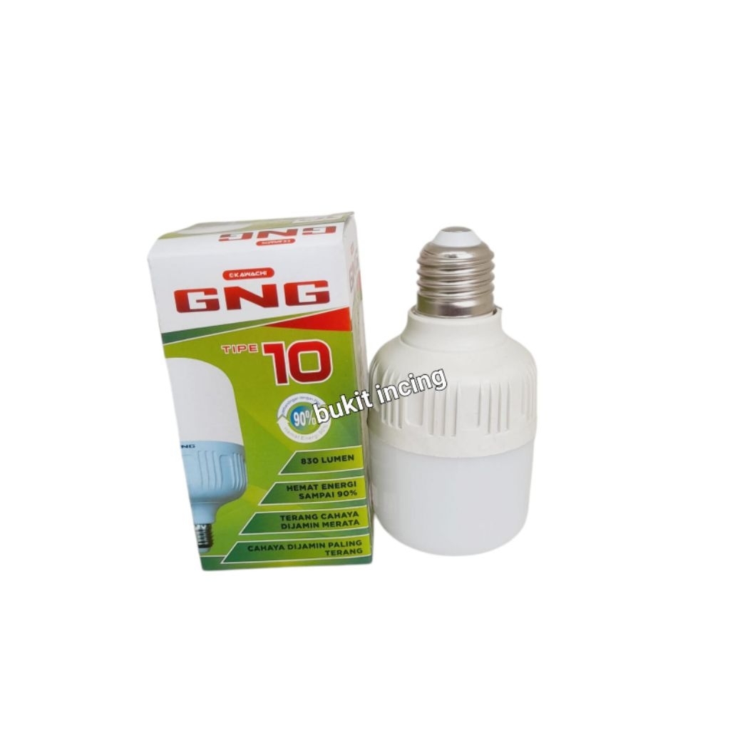 GNG Lampu Kawachi GNG 10 Watt Super Terang Lampu LED 90 Lumen Hemat Energi Sampai 50% Terang