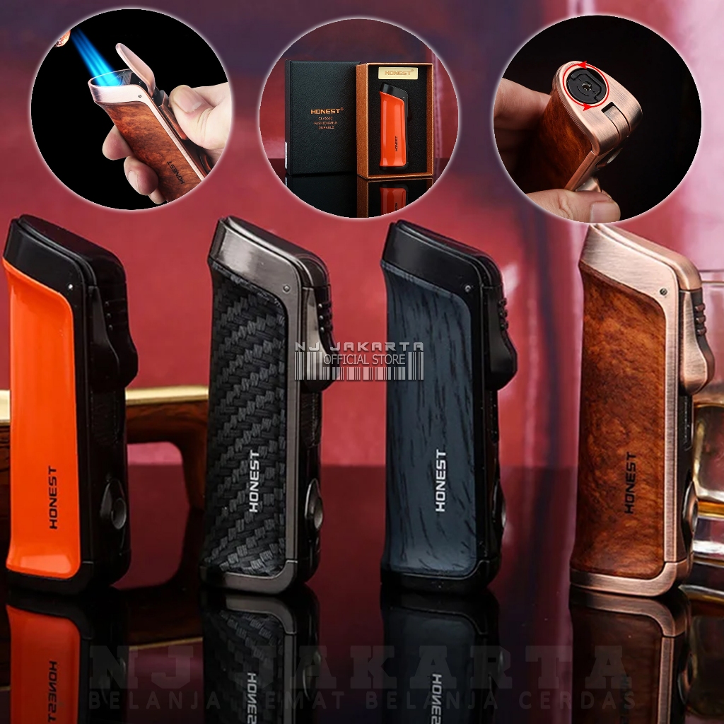 Korek Api HONES Triple Api Las Isi Ulang Gas Honest Lighter BCZ 787-1 / Korek HONEST / Korek 3 Api