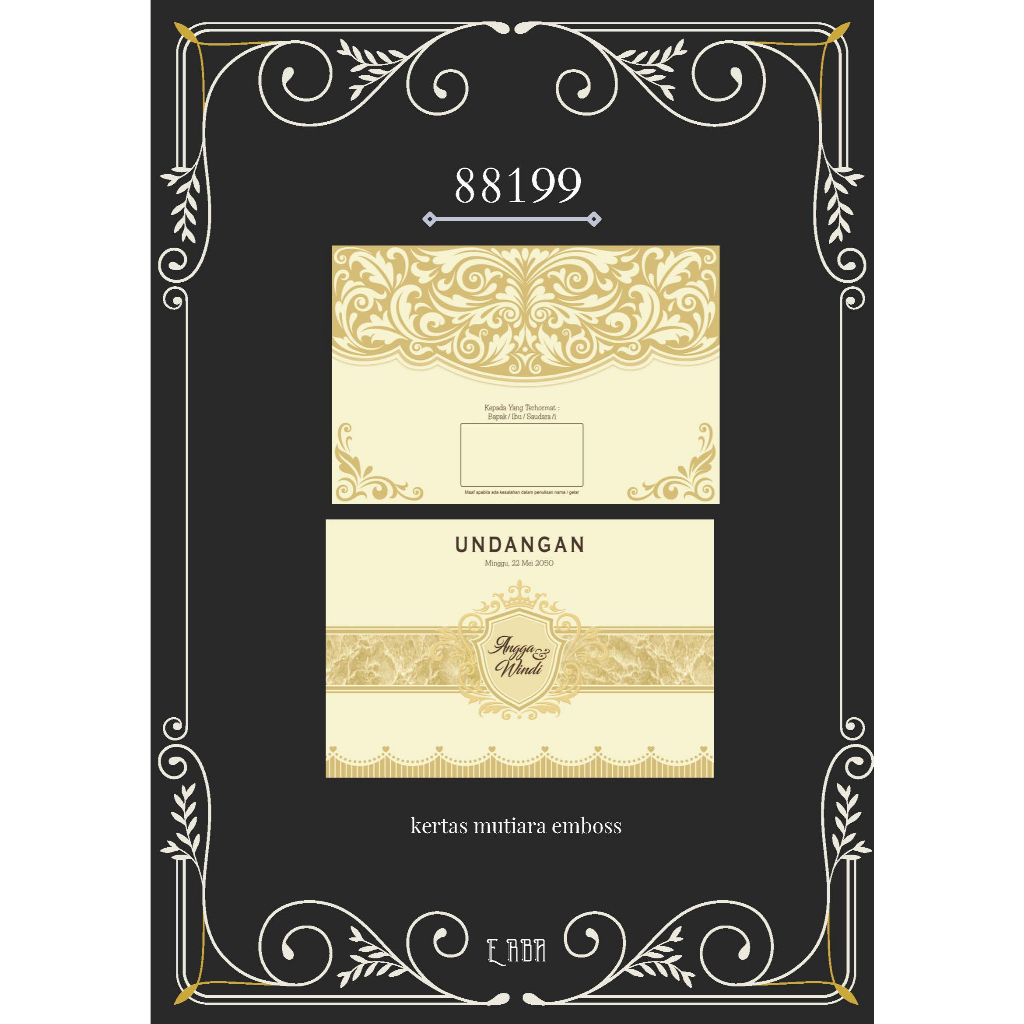 Cetak Undangan Pernikahan Erba 88199 Termurah Di Indonesia