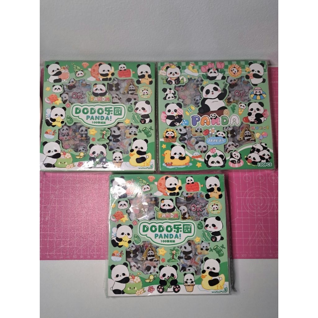 

(LIMITED LANGKA) STICKER PANDA DODO 1 BOX 100PCS