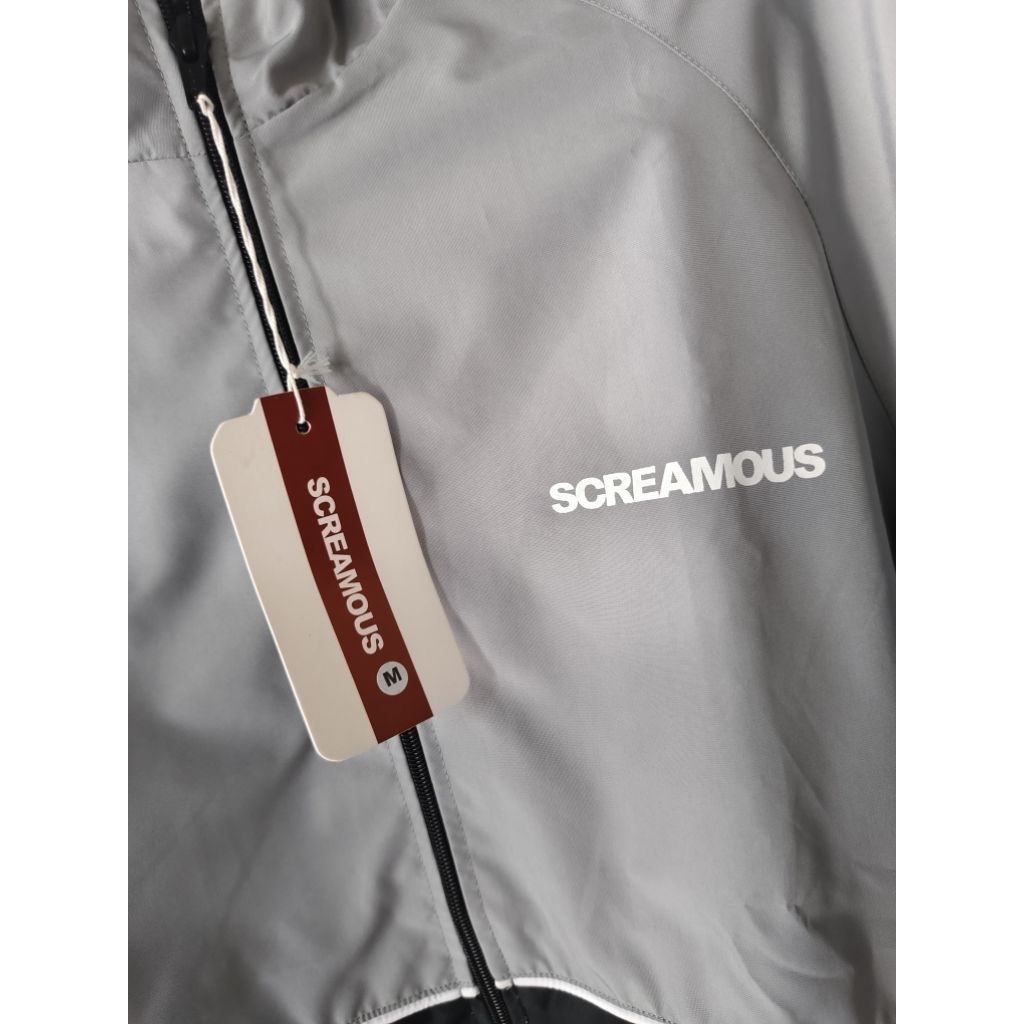 jaket tracktop SCREAMOUS LAGOZ BLACK GREY Original