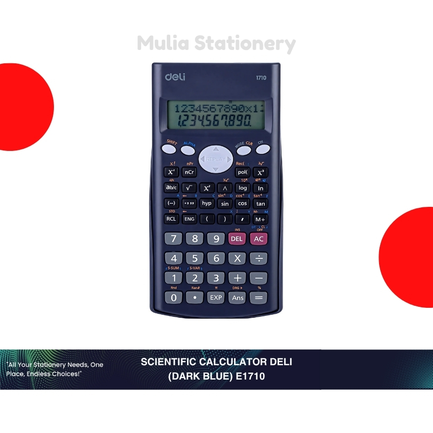 

Kalkulator Scientific DELI E1710 | Kalkulator Ilmiah 240 Fungsi Deli E1710 | Perlengkapan Kantor