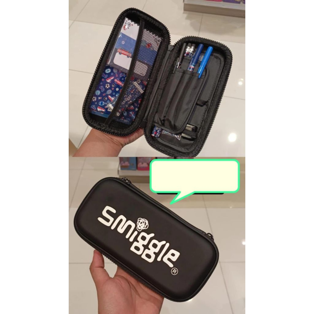

NEW ORIGINAL pencil case smiggle hard top with pen, bolpoin, notes, sticker set baru asli kotak pensil tempat pensil anak sekolah boy baru asli