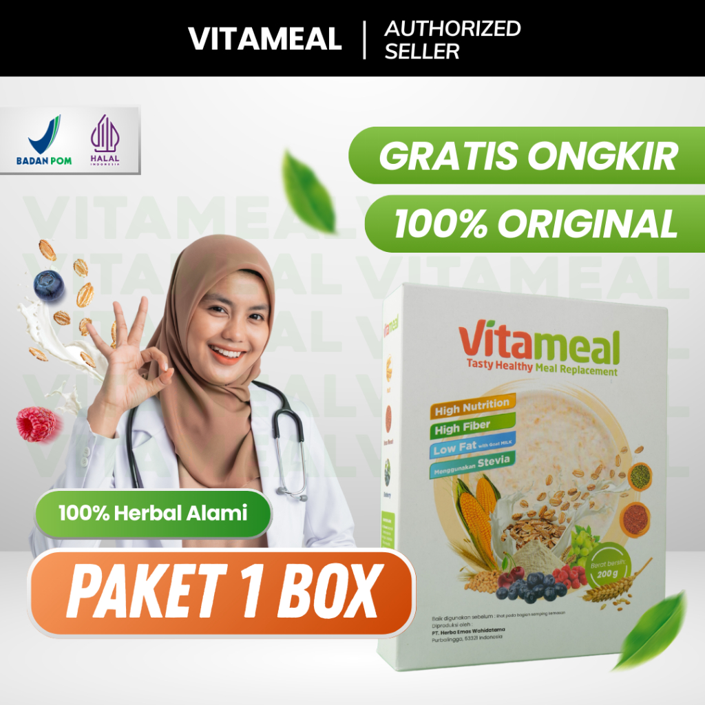 

Vitameal - Official Store Original Rekomendasi Dokter Untuk Sembuhkan Gula Darah Tinggi Diabetes Kebas Kesemutan Dijamin Ampuh FITAMIL DIET