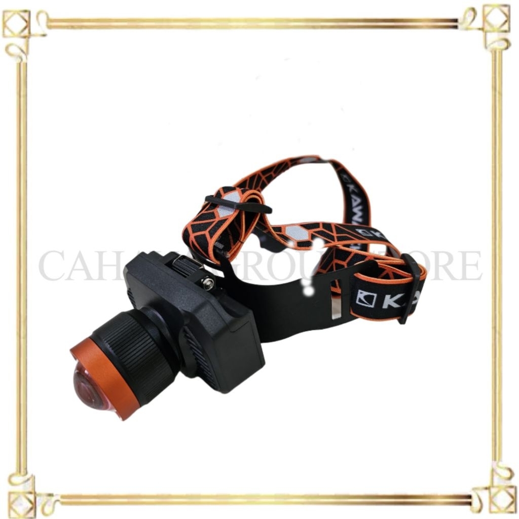 Senter Kepala Zoom Best Seller / Kawachi Senter Kepala Zoom NEW/ 60WATT/ DUAL LENSA PUTIH ATAU KUNIN