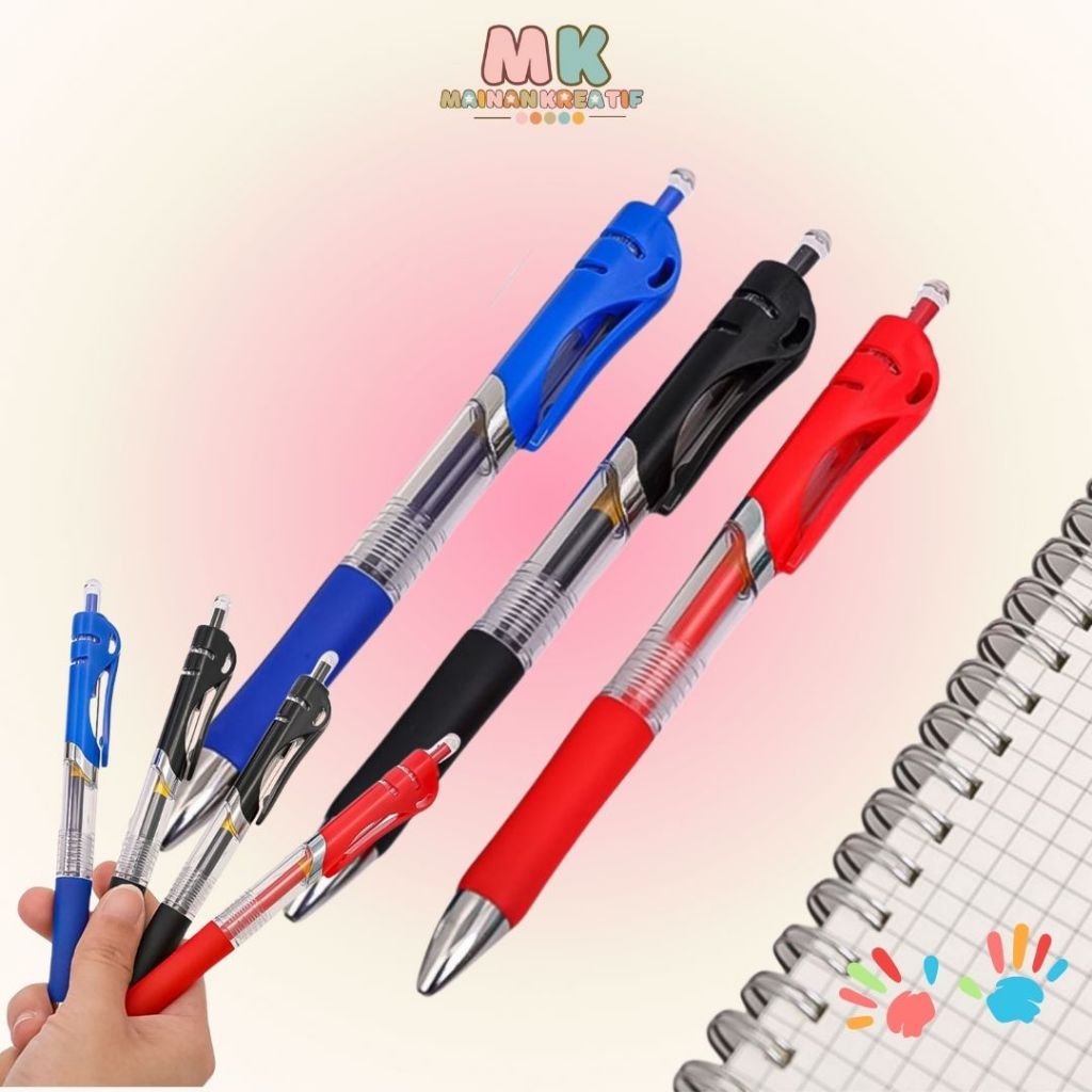 

MK606 Nana Gel Ink 0.5mm Pen Set with Red, Black, and Blue Colors/ Alat Tulis / Perlengkapan Sekolah / Pulpen / Alat Tulis Mekanik
