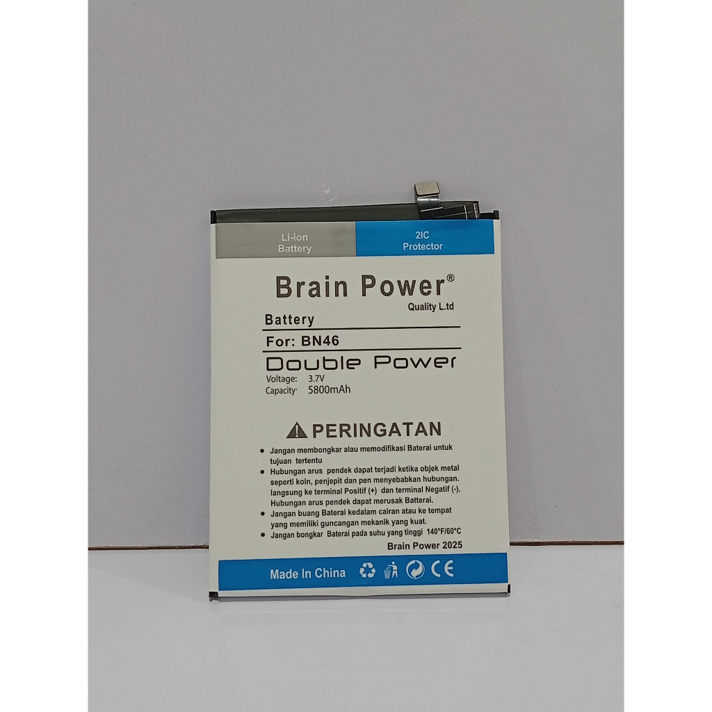 BATTERY BATRAI DOUBLE POWER BATRE XIAOMI BN46 BRAIN POWER