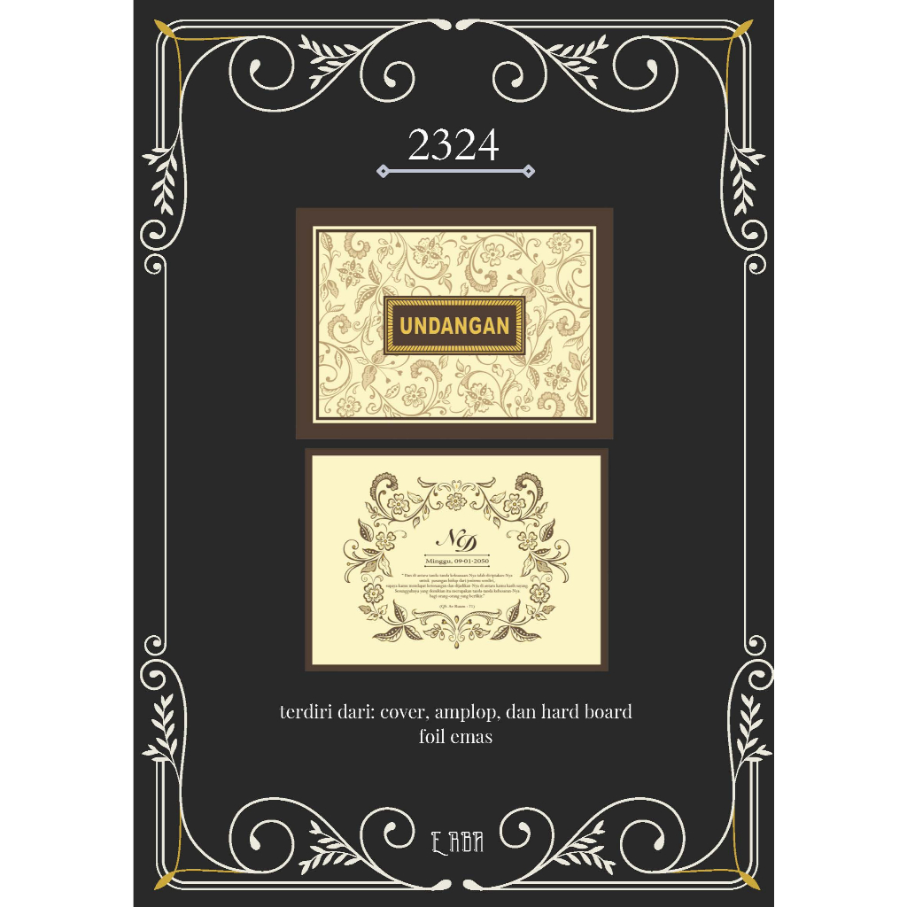 Cetak Undangan Pernikahan Erba 2324 Termurah Di Indonesia