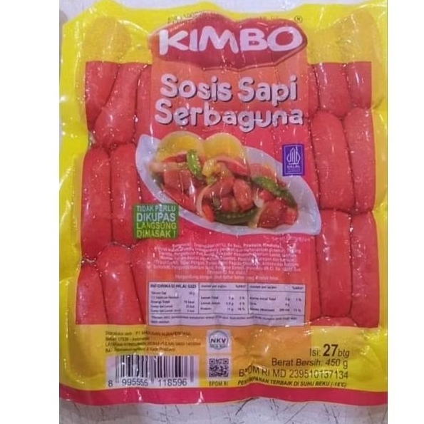 

Kimbo sosis sapi serbaguna 450 g