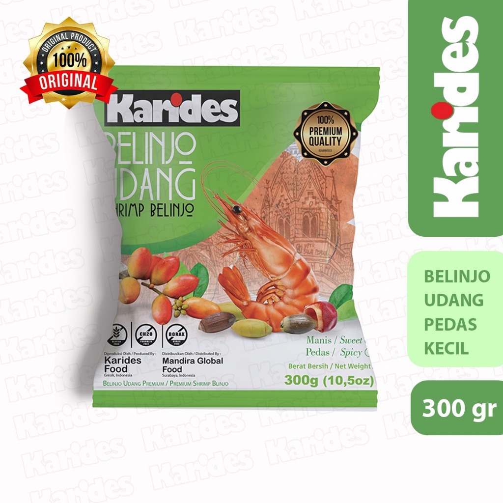 

KARIDES - BELINJO / BLINJO UDANG - PEDAS - KECIL - 300 GRAM