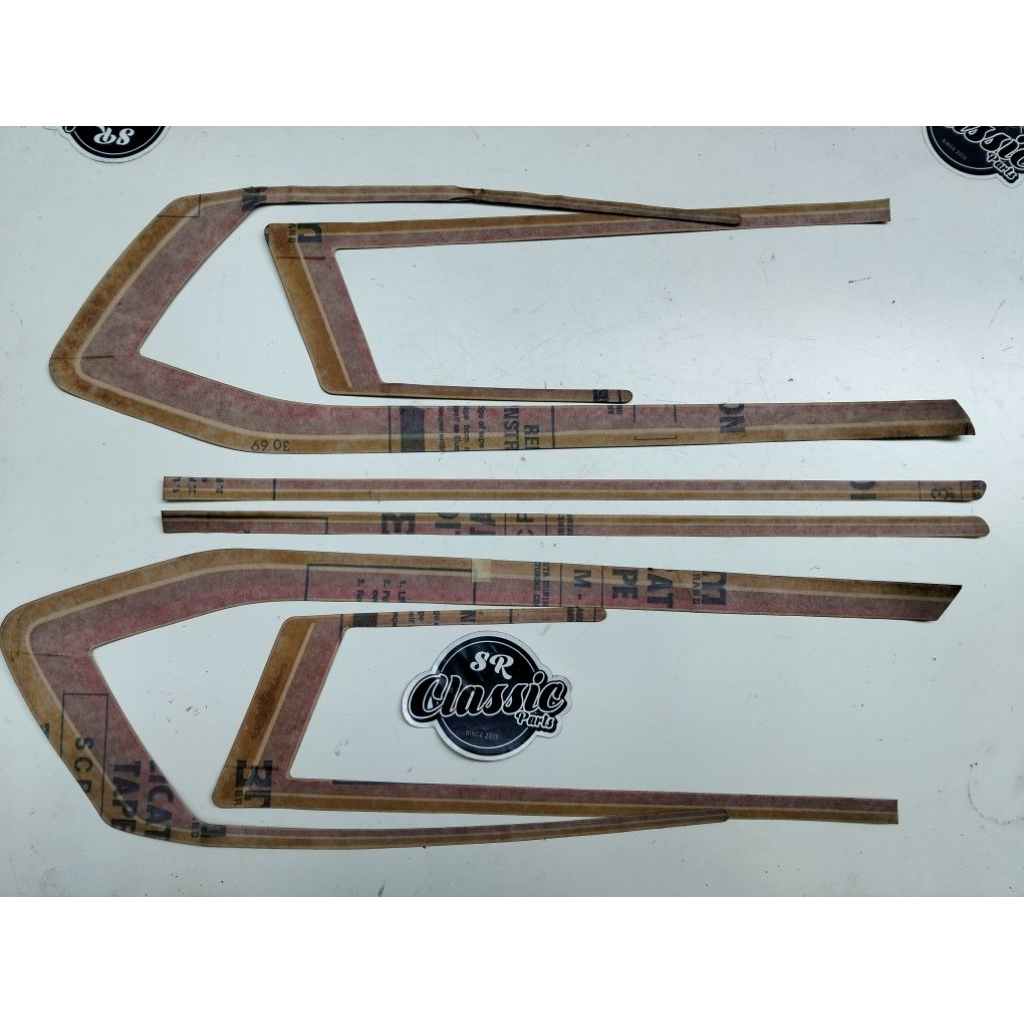 striping stiker decal list tangki set merah honda gl pro max tahun 1983 1984 original nos baru stok 