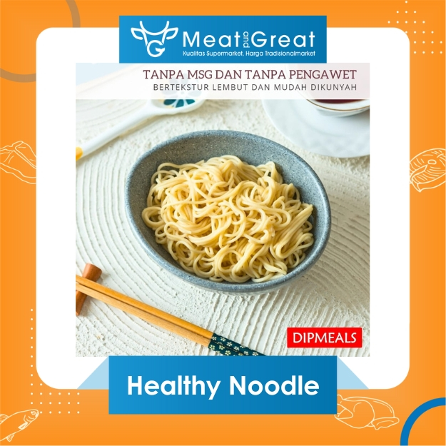 

Healty Noodle Dipmeals – Mie Kenyal & Sehat | Tanpa Pengawet – Meat & Great