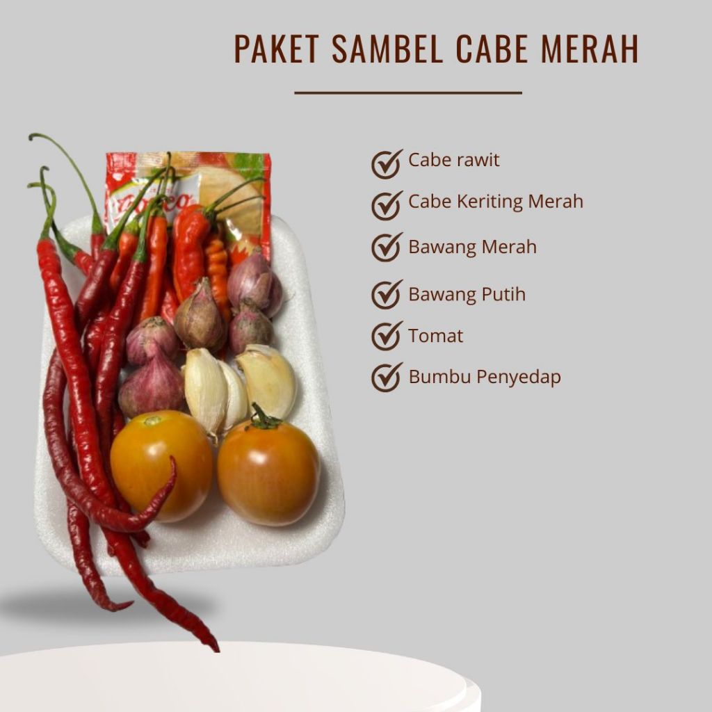 

Paket Sambel Merah Murah | Sayur Freshmart Bandung