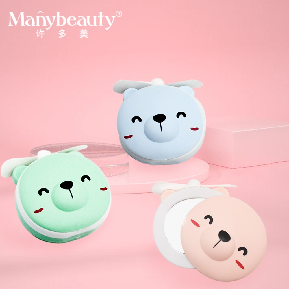 Mini Fan Bear kipas angin mini Kaca LED