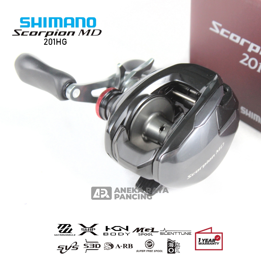 REEL SHIMANO 2024 SCORPION MD 201HG/XG | RIL SHIMANO BAITCASTING TERBARU 2024 | RIL CASTING TOMAN KU