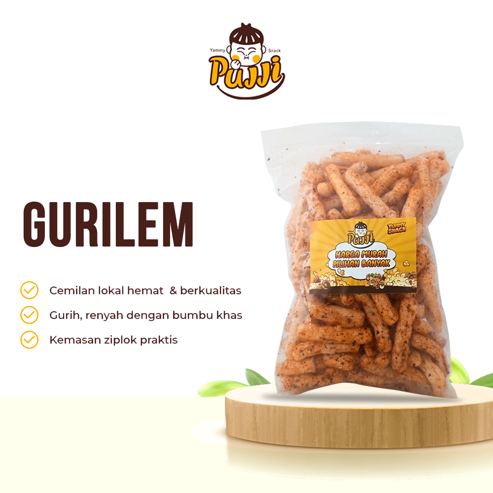 

PUJJI Snack - Gurilem 115gr / Snack Gurih Enak / Snack Kiloan / Makanan Ringan