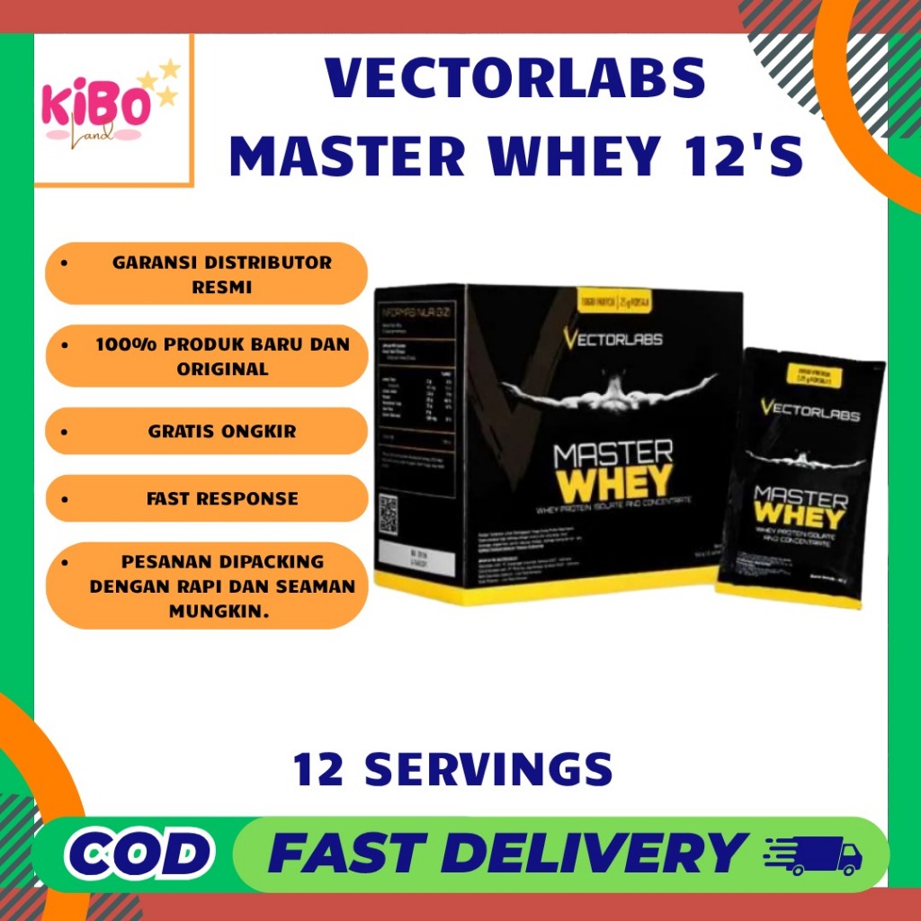Vectorlabs Master Whey 12 Sachet Whey Protein Isolate Vector Labs MasterWhey
