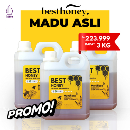 

Best Honey Madu Asli Paket Bundling Madu Multiflora Original 1kg (3pcs)