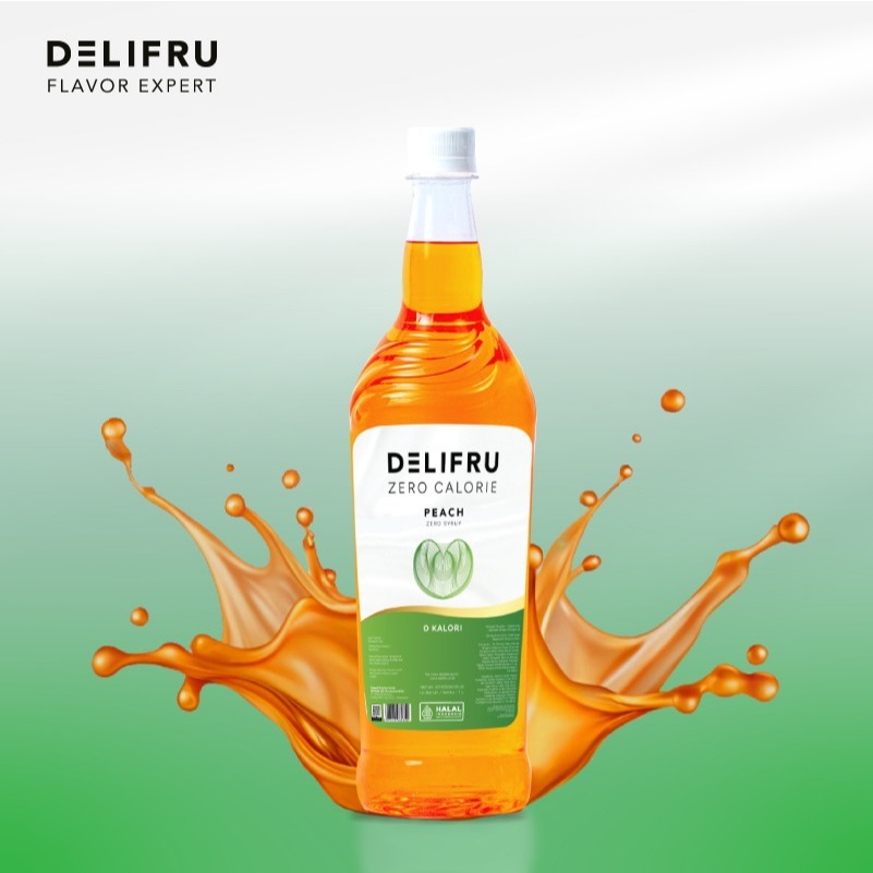 

Syrup Zero Calorie Sugar Free Peach Delifru 1 Liter - Sirup Bebas Gula 0 Kalori Persik