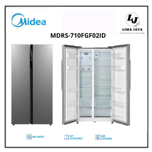 KULKAS 2 PINTU SIDE BY SIDE MIDEA MDRS-710FGF02ID Kulkas 2 Pintu Side By Side