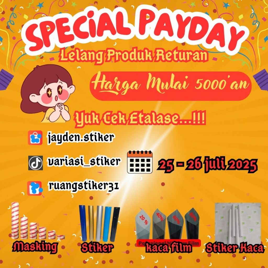 

[SALE] Produk Return Stiker – Masih Bagus & Layak Pakai