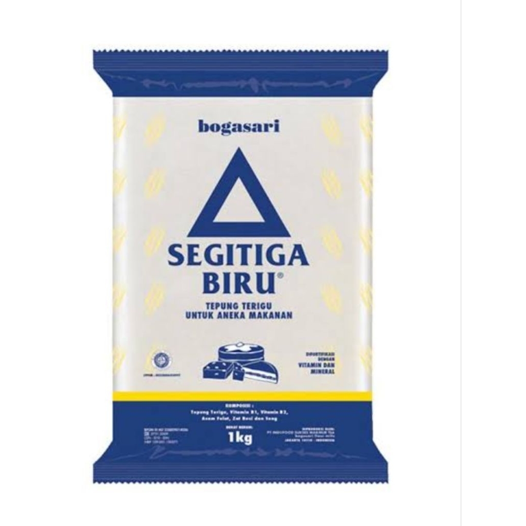 

Tepung Bogasari Segitiga Biru Kemasan 1kg