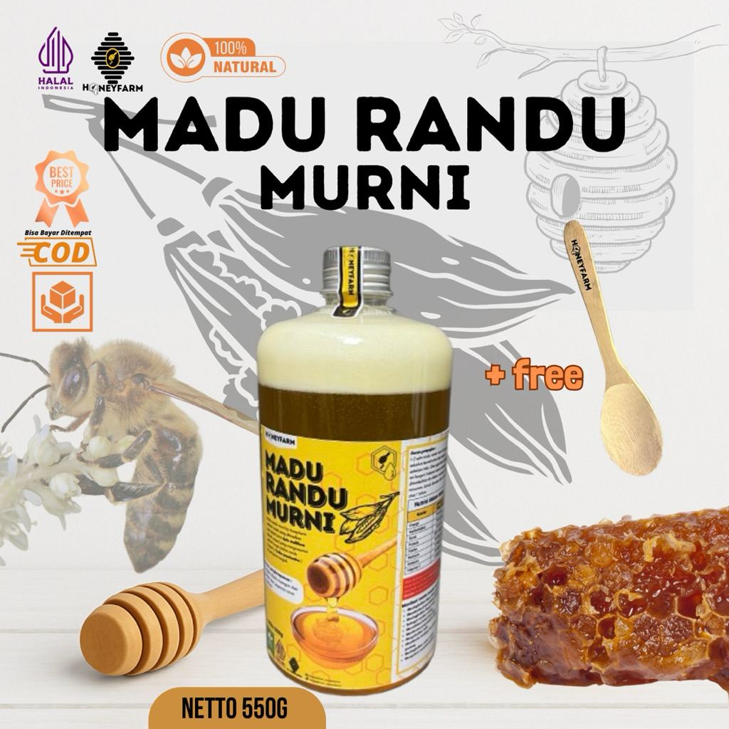 

HONEYFARM madu randu murni 100% kemasan 550gam