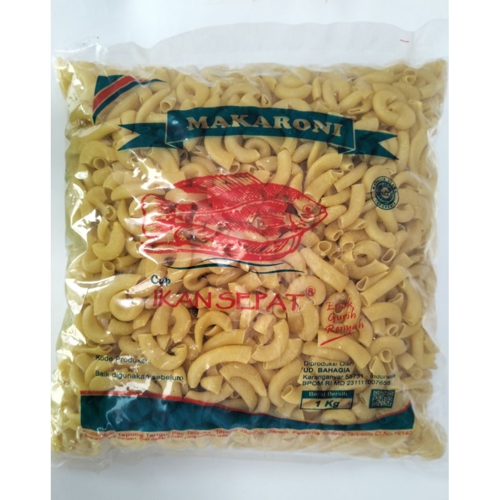 

Makaroni Pipa Mentah IKAN SEPAT 1 KG