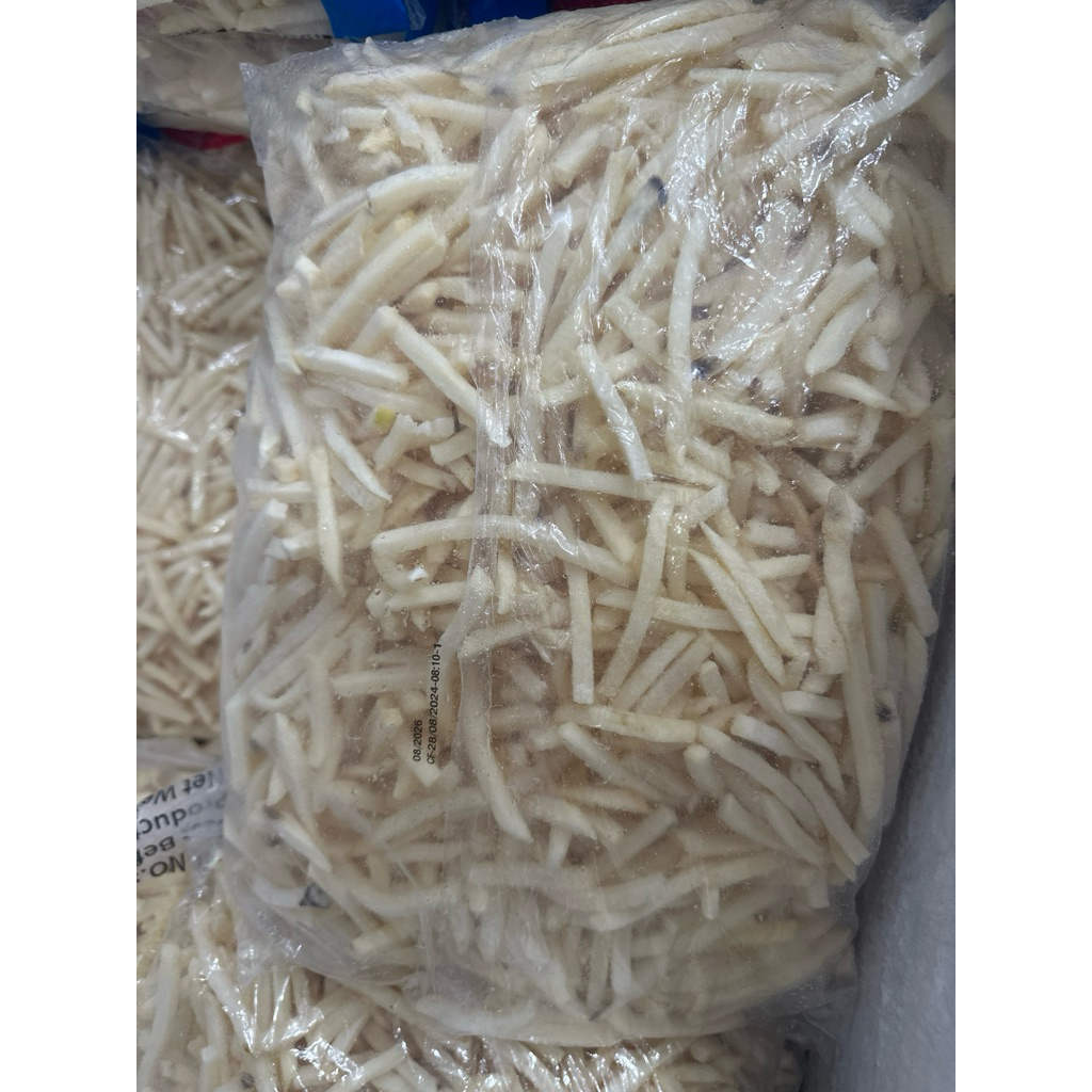 

Kentang goreng beku 2.5kg pack polos shoestring