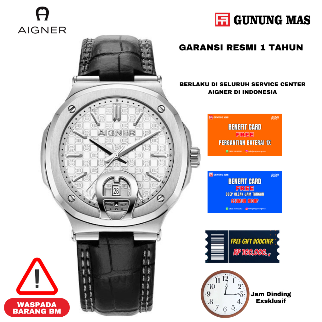 Jam Tangan Pria AIGNER AGW-241002 100% Original