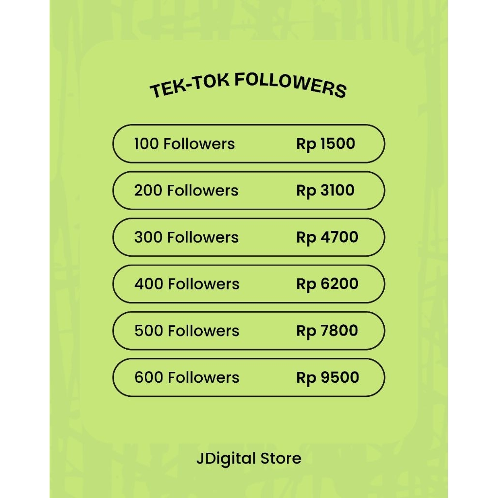 PAKET TIKTOK FOLLOWERS PENGIKUT TIKTOK HIGH QUALITY PROSES MUDAH DAN BERGARANSI