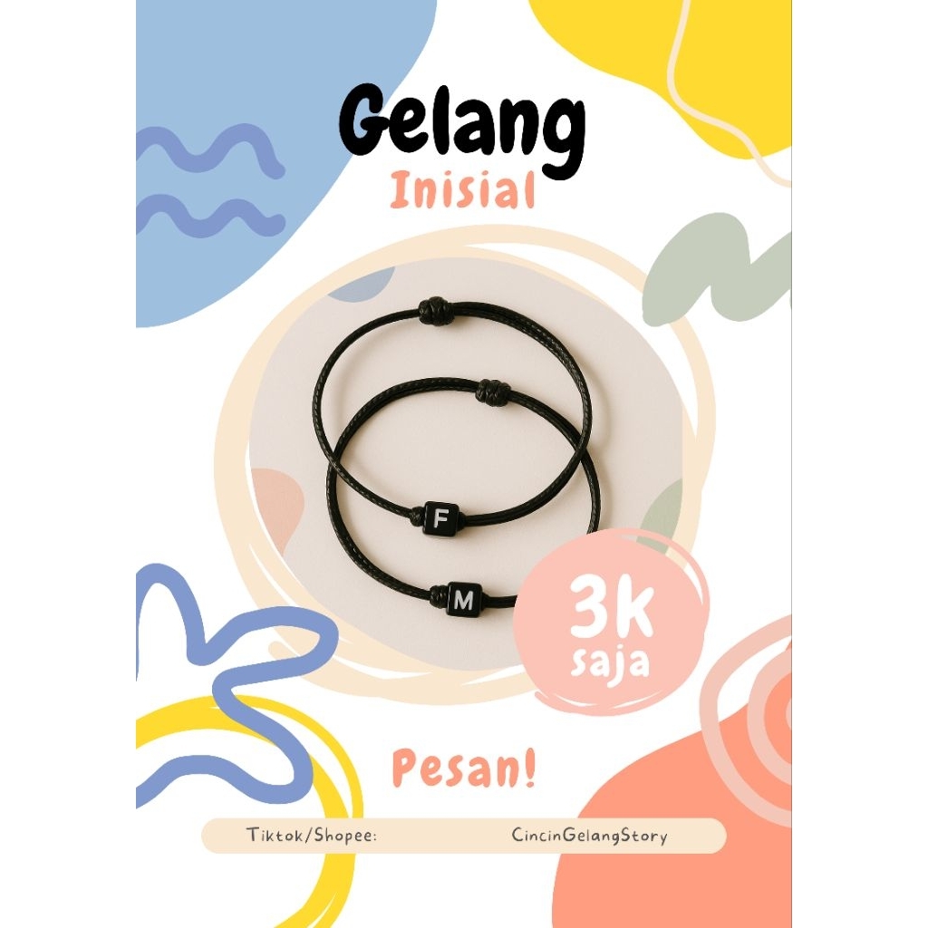Gelang Huruf/Gelang inisial A-Z