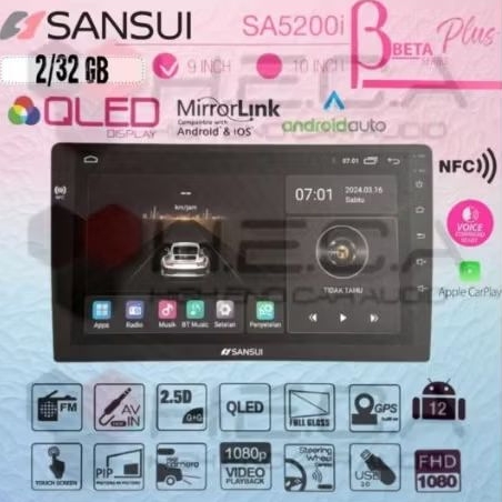 SANSUI Beta Plus Series NFC 2/32 GB Android 9" Inch SA-52001