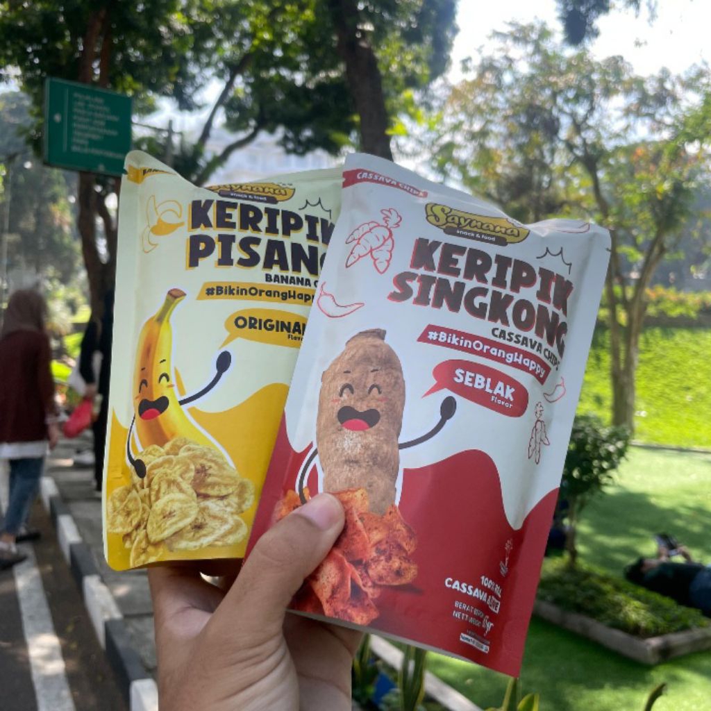 

SAYNANA BUYNANA KERIPIK PISANG SINGKONG SALE ORIGINAL COKLAT MILK LUMER SEBLAK BALADO BBQ