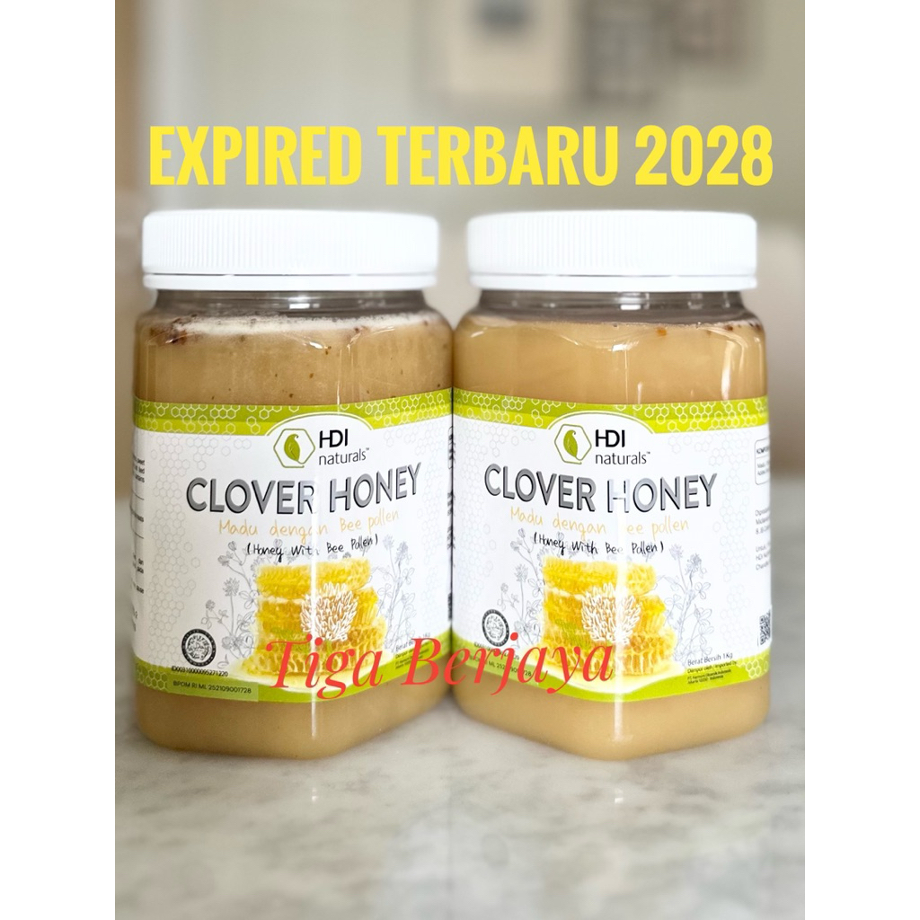 

MADU CLOVER HONEY HDl 250gr, 500gr, 1 KG ORIGINAL EXP TERBARU 2028