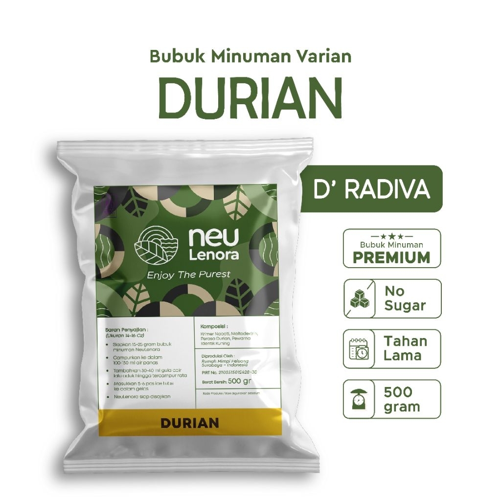 

Bubuk Minuman DURIAN Neulenora 500gram - Powder Drink Plain