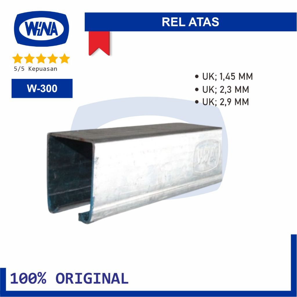 Rel Atas Wina W300 Rel Pintu Garasi Partisi Geser Sliding dan Lipat - 100% Original