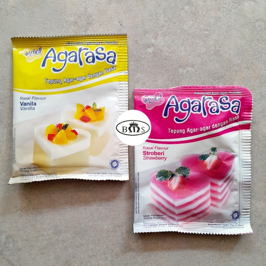 

NUTRIJELL AGARASA Tepung Agar Agar Vanila | Stroberi @10gr