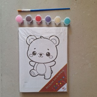 

INCLUDE 6 CAT ! BISA REQUEST GAMBAR ! MAINAN EDUKASI KANVAS LUKIS ANAK 15X20