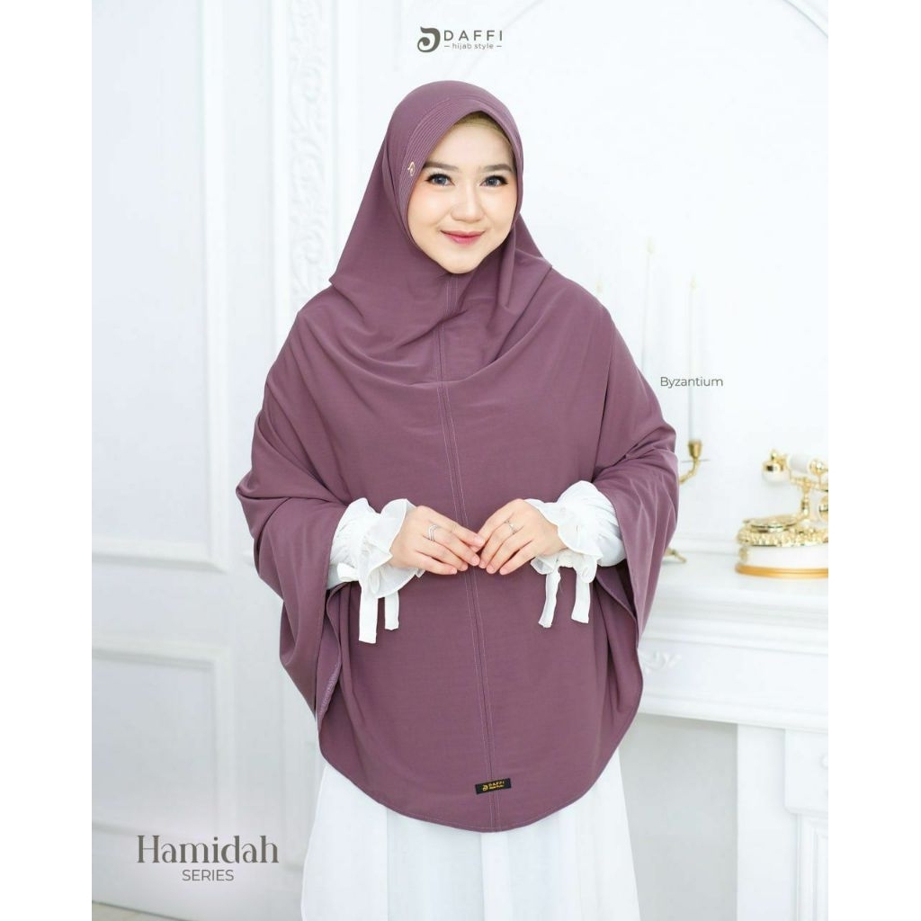 HAMIDAH KHIMAR DAFFI HIJAB JUMBO SYARI JILBAB JUMBO OVAL PAD