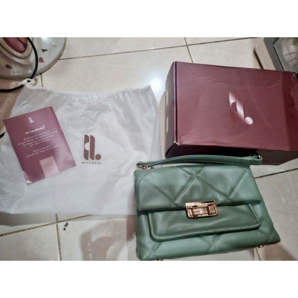 Heylocal.id London Bag Teal Original 2 kali pakai
