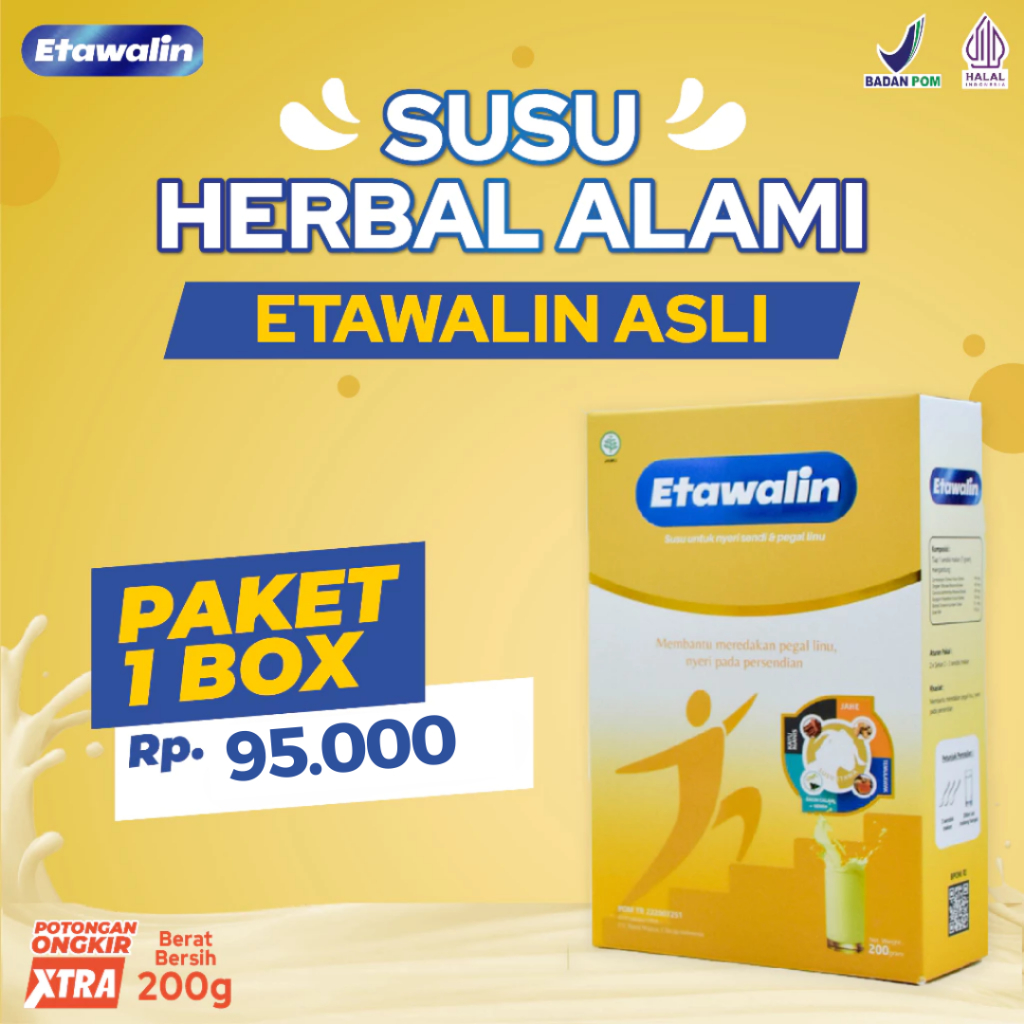 

Etawalin Susu Etawa Nyeri Sendi Asam Urat Ori 1 Box