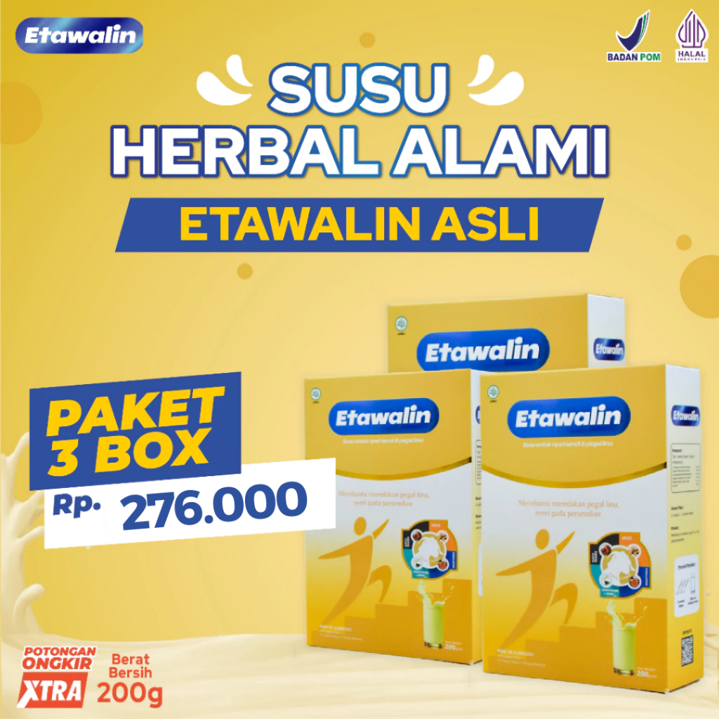 

Etawalin Susu Etawa Nyeri Sendi Asam Urat Ori 3 Box