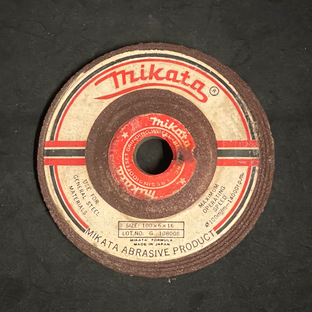 Mikata mata gerinda 4inch x 6mm / grinding wheel / mata gerinda besi / batu gerinda poles / disc gri