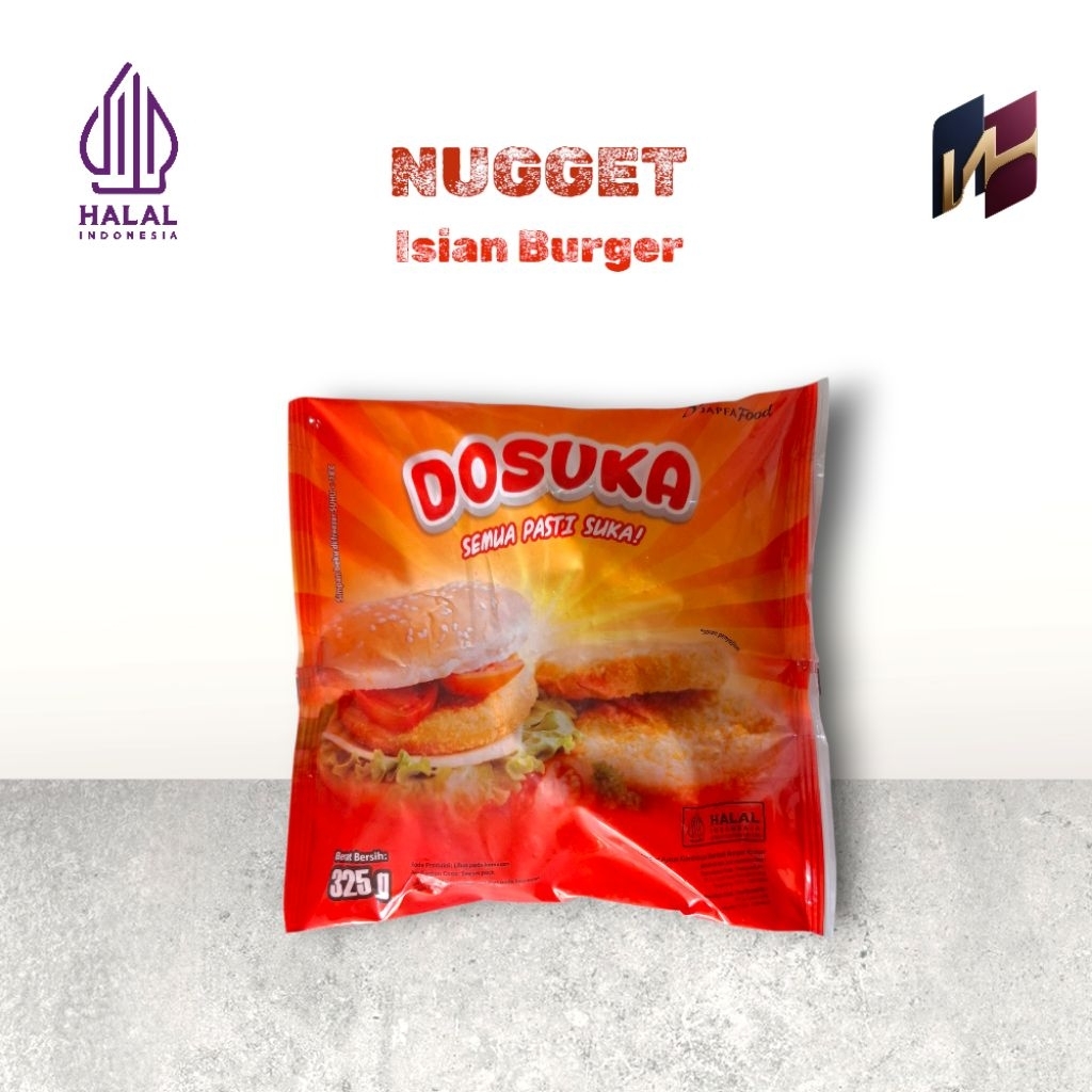 

Dosuka Nugget Burger 325g – Isian Burger Lumer Gurih – Siap Goreng & Praktis!